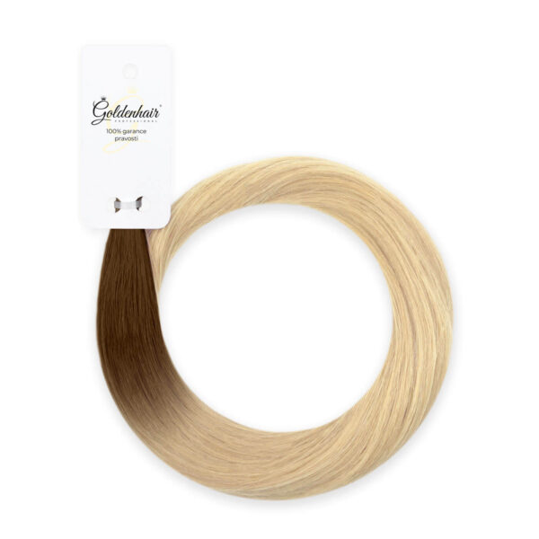 Kvalitní Beyonce Balayge melírované vlasy Goldenhair k prodlužování dostupné v kadeřnictví a salonu Brno